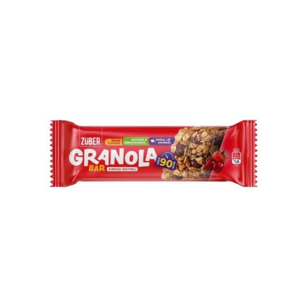 Züber Granola Bar Kırmızı Orman Meyveli 25 Gr 15 Adet - 3